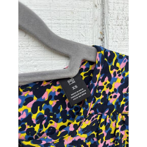 Scotch & Soda Printed Ruffle Dress, Multicolored Animal Print, Sz XS - Picture 4 of 8